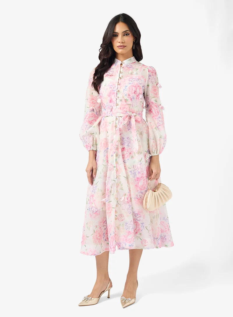 خزانة Floral Print Dress