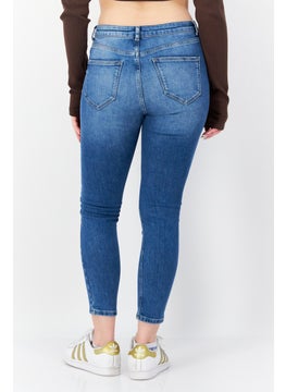 Miss Selfridge Women Petite Wash Stretchable Denim, Blue 