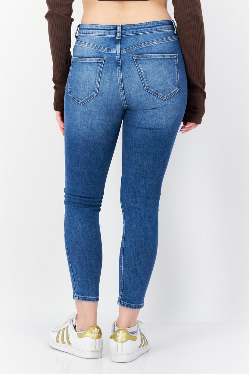 Miss Selfridge Women Petite Wash Stretchable Denim, Blue - Image 4