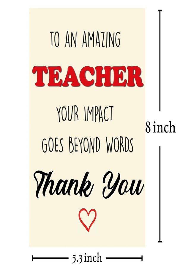 Cheerin Teacher Appreciation Card – Appreciation Gift Card for Teachers from Student – Perfect for Teacher Thank You, End of Year, and Retirement Gifts - Image 3