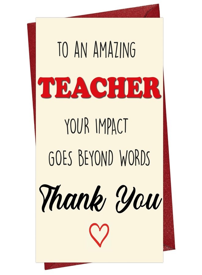 Cheerin Teacher Appreciation Card – Appreciation Gift Card for Teachers from Student – Perfect for Teacher Thank You, End of Year, and Retirement Gifts - Image 1