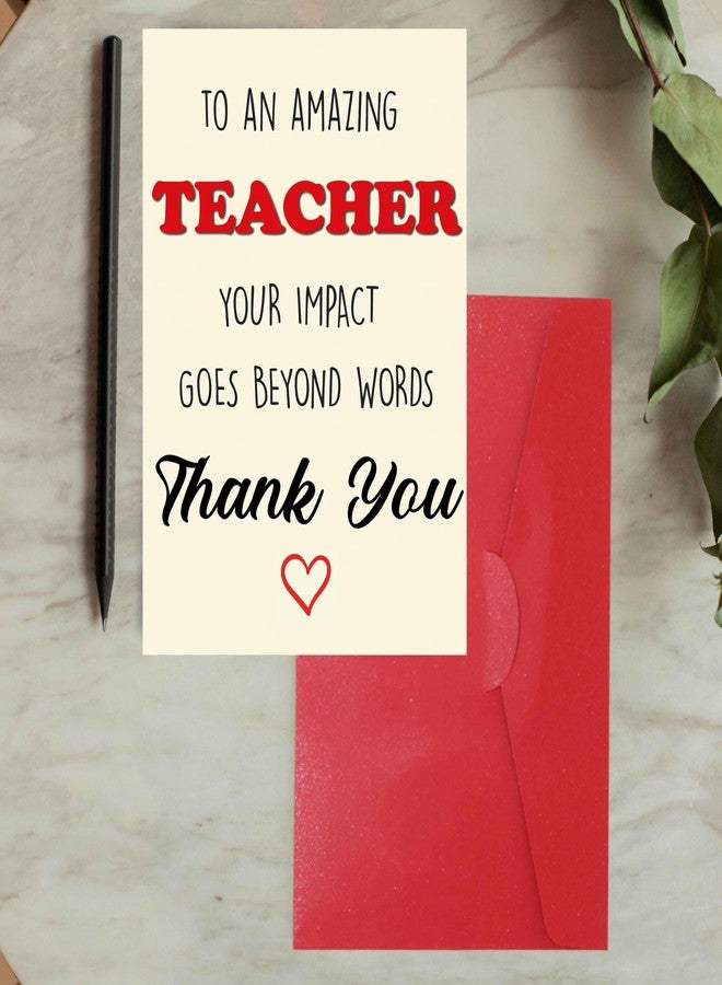 Cheerin Teacher Appreciation Card – Appreciation Gift Card for Teachers from Student – Perfect for Teacher Thank You, End of Year, and Retirement Gifts - Image 4