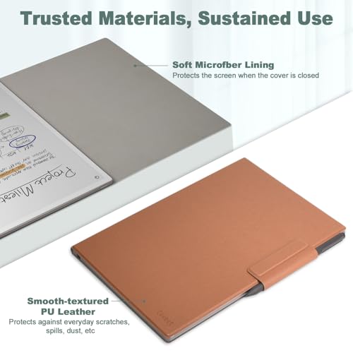 Caweet Case for Remarkable Paper Pro 11.8 Inch 2024 Released, Premium PU Leather Lightweight Book Folio Cover with Bulit-in Magnet & Pen Holder, Brown - Image 5