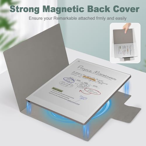 Caweet Case for Remarkable Paper Pro 11.8 Inch 2024 Released, Premium PU Leather Lightweight Book Folio Cover with Bulit-in Magnet & Pen Holder, Brown - Image 4