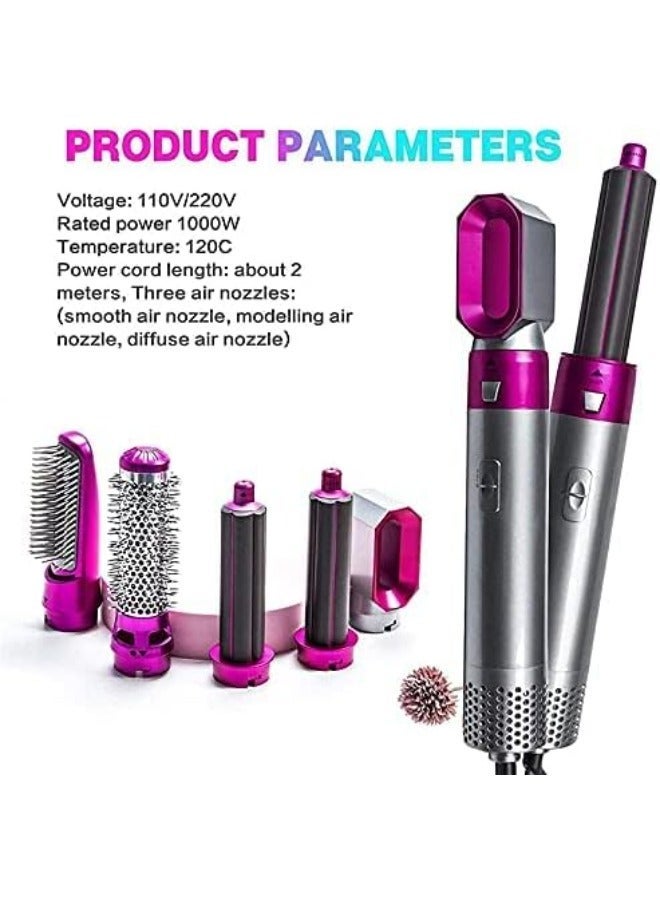 JAJEEK Hot/Electric Air Brush, Salon-Style Hair at Home  5-in-1 Styler Straightener, Volumizer, Curler - Advanced Negative Ion Tech, Multi functional Design, Compact & Safe Available on Noon - Image 4