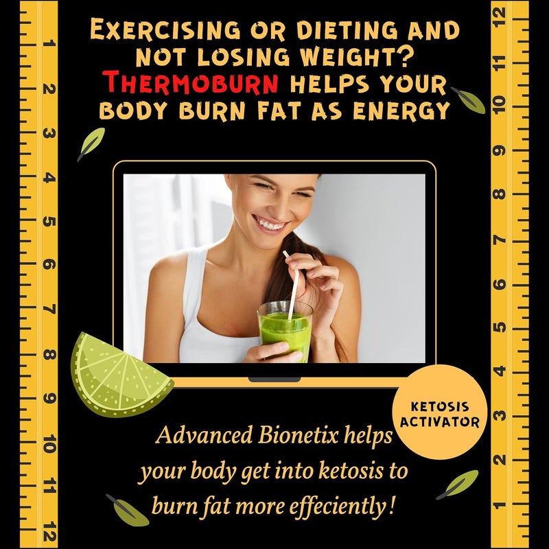 Advanced Bionetix ThermoBurn Ketosis Activator Keto Supplement  Apple Cider Vinegar Capsules Thermogenic Weight Loss ACV Pills Work Synergistically Hunger Control Detox Diet Pills That Work - Image 4
