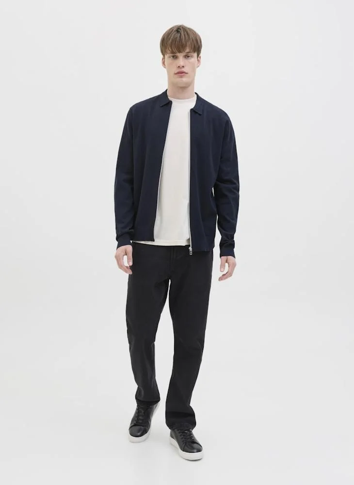 JJ Rebel Bcallum Knit Polo Full Zip Cardigans