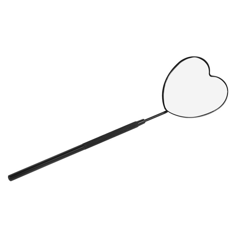 2pcs Heart Shaped Mirror For Eyelash Extensions Handheld Lash Mirror For Salon Use Stainless Steel Eyelash Mirror Handheld Eyelash Check Mirror Portable Lash Mirror - Image 4
