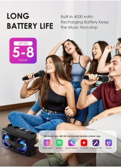 Karaoke Machine with 2 UHF Wireless Microphones for Adults/Kids – Portable Bluetooth PA Speaker System with LED Light, Echo & Bass Adjustment, Vocal Cut for Home Parties, Meetings, Weddings - pzsku/Z0B66CBD995B81627EC80Z/45/_/1739907456/755ccdd2-09d3-46f0-ac65-a116cb063833