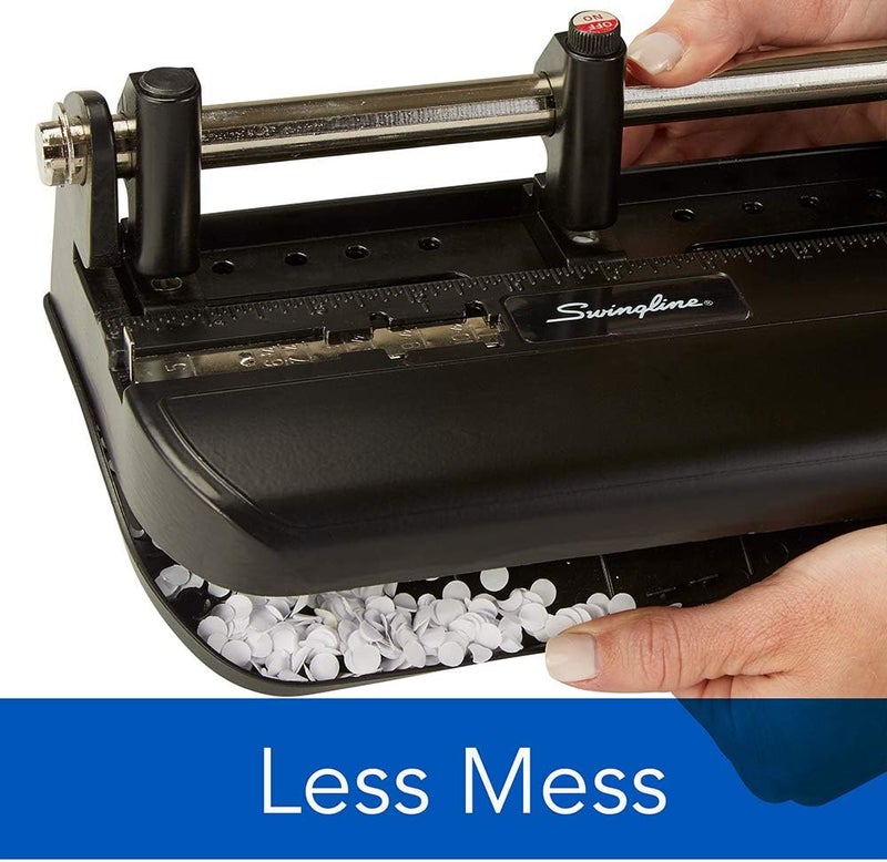 Swingline Heavy Duty 2-7 Hole Punch with Adjustable Punch Heads and 40 Sheet Capacity - Image 5
