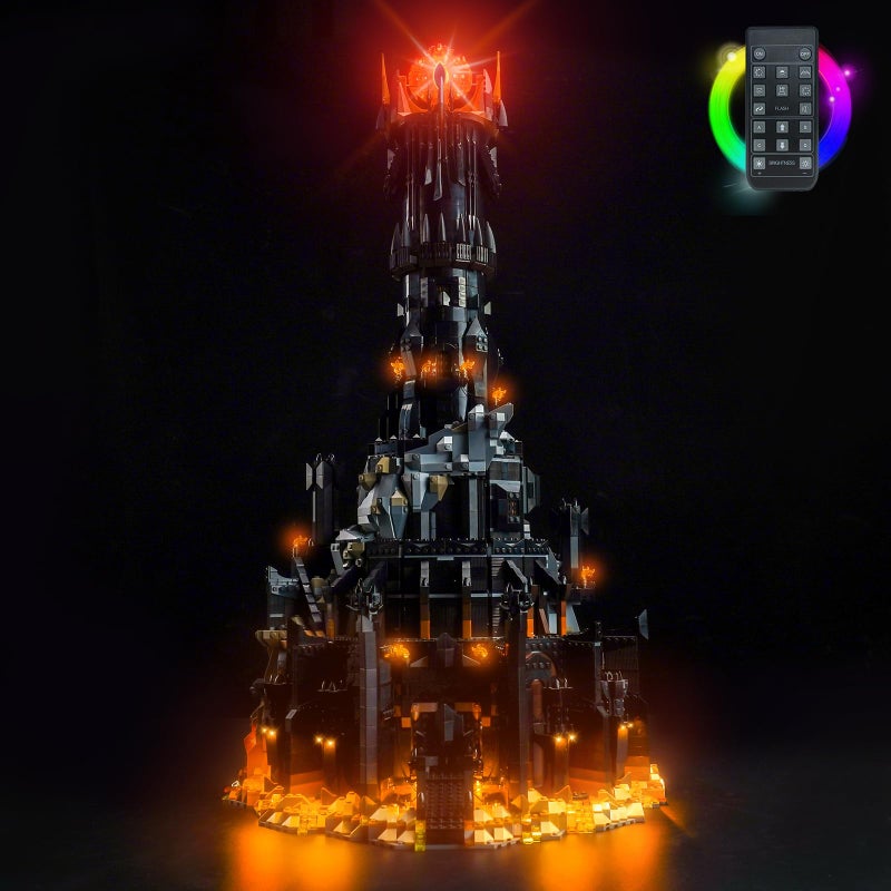 LocoLee Customized RC Light Kit Compatible with Lego Barad Dur 10333 Decor Lighting Compatible with Lego 10333 Barad Dur Eye of Sauron Dark Tower Castle ONLY Lights NO Model - Image 3