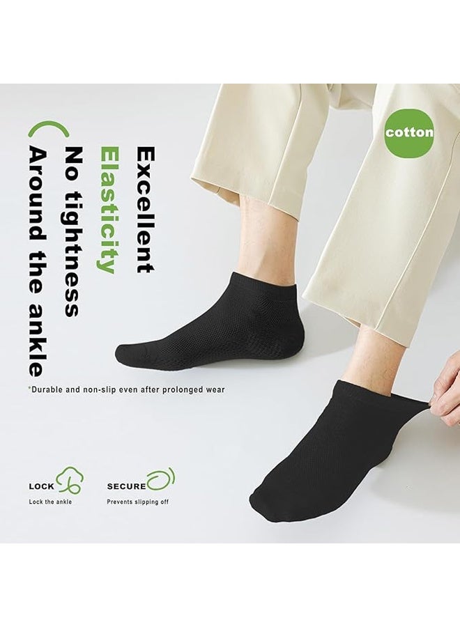 DUNISO 5 Pairs Of Men's Cotton Socks, Formal Socks, Moisture Wicking, Suitable For All Seasons, Soft And Breathable Black - Image 2