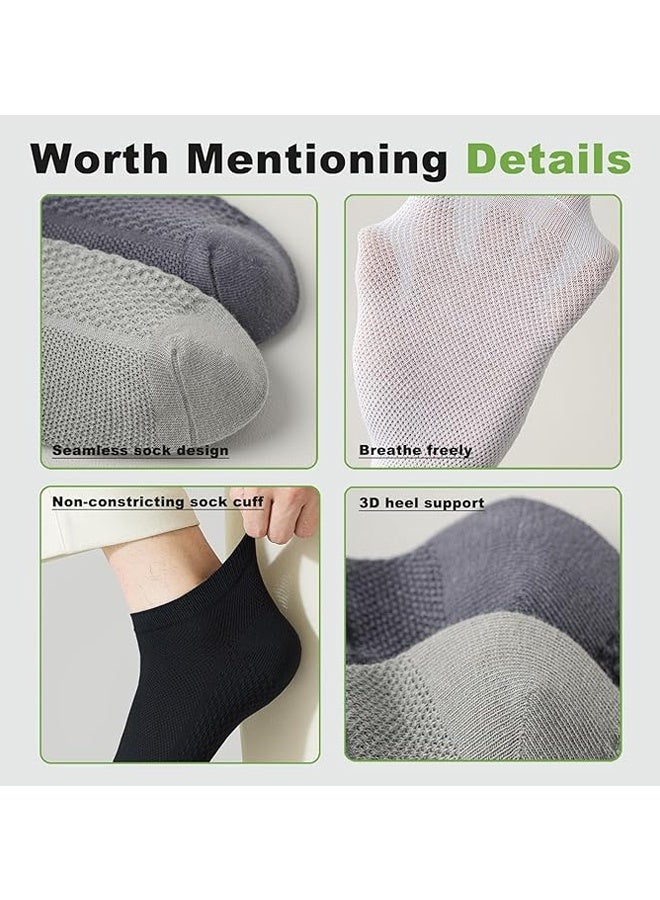 DUNISO 5 Pairs Of Men's Cotton Socks, Formal Socks, Moisture Wicking, Suitable For All Seasons, Soft And Breathable Black - Image 5
