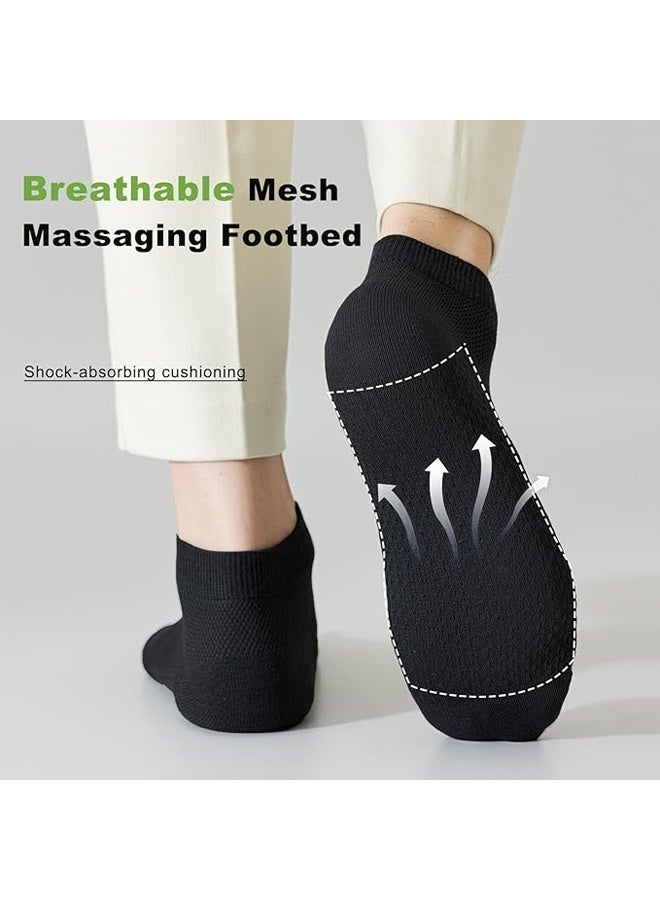 DUNISO 5 Pairs Of Men's Cotton Socks, Formal Socks, Moisture Wicking, Suitable For All Seasons, Soft And Breathable Black - Image 3