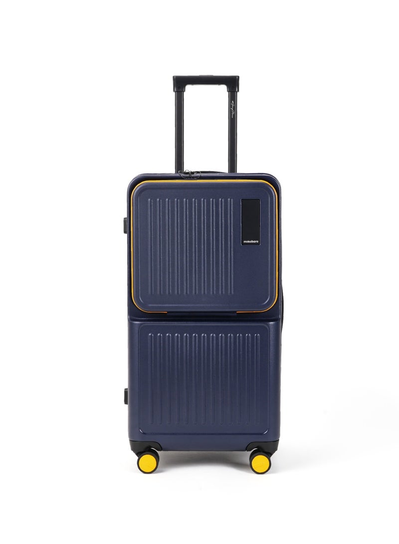 Mokobara The Transit Trunk Suitcase - Polycarbonate Material | We Meet Again Sunray, Navy Blue - Image 1