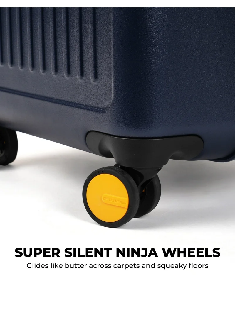 Mokobara Trunk The Transit Trunk Suitcase - Polycarbonate Material | We Meet Again Sunray, Navy Blue  | Best Price UAE