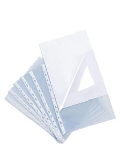 ECVV ECVV 100 PCS Plastic Punched, A4 Transparent file, Clear Plastic Folder, A4 Micro Transparent File Protector Best Folder Plastic For Office or School work..  - Image 1