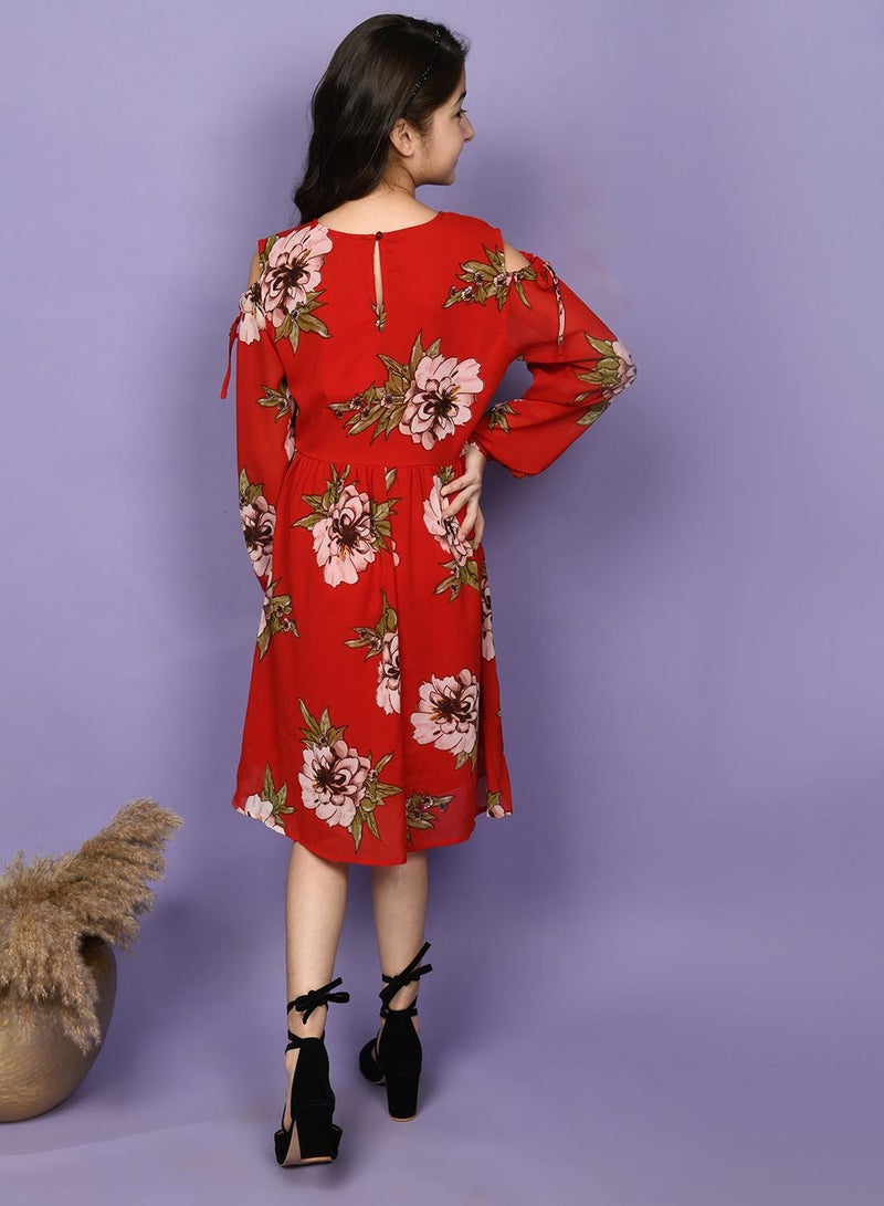LILPICKS Floral A-Line Dress - Image 4