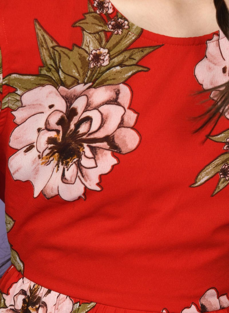 LILPICKS Floral A-Line Dress - Image 3
