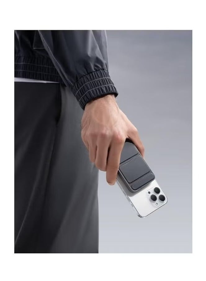 JAJEEK Magnetic Wireless Power Bank 5000mAh – Foldable Kickstand, Slim Design, Strong Magnet Grip, USB-C Support, Portable Charger for iPhone - Image 4