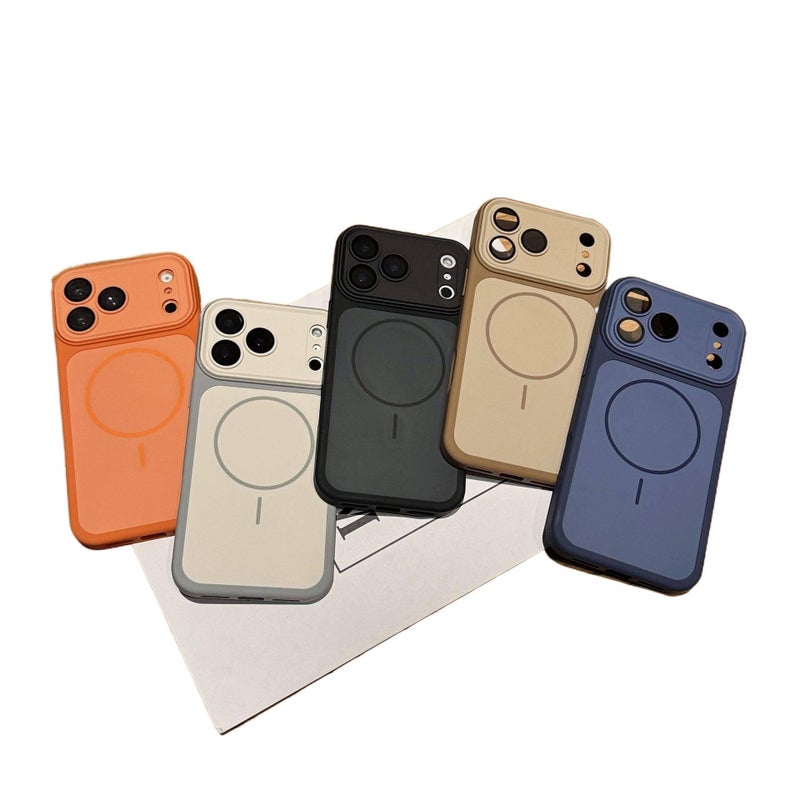 LS غطاء MagSafe بPC لـ iPhone 15 / 15 Plus / 15 Pro / 15 Pro Max مع حماية من السقوط ومغناطيس قوي مع مقاوم للصدمات مع تغطية كاملة مع نافذة كبيرة باللون أزرق مغناطيسي باللون الأزرق - Image 5