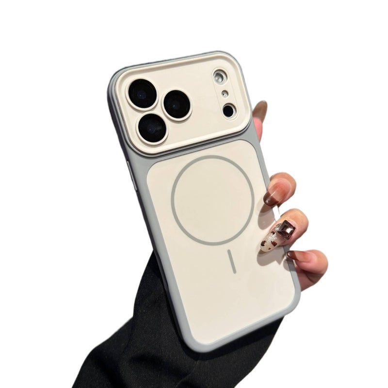 LS غطاء MagSafe بPC لـ iPhone 15 / 15 Plus / 15 Pro / 15 Pro Max مع حماية من السقوط ومغناطيس قوي مع مقاوم للصدمات مع تغطية كاملة مع نافذة كبيرة باللون أزرق مغناطيسي باللون الأزرق - Image 2