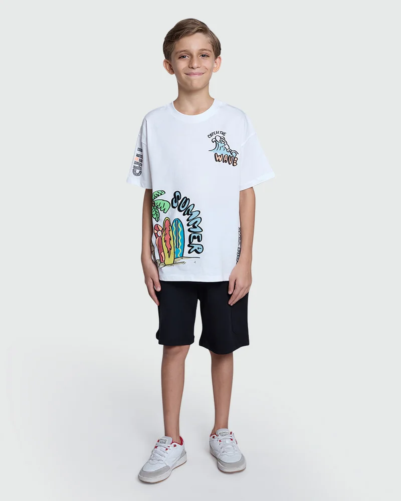 Ovs Cargo Shorts In Caviar For Boys