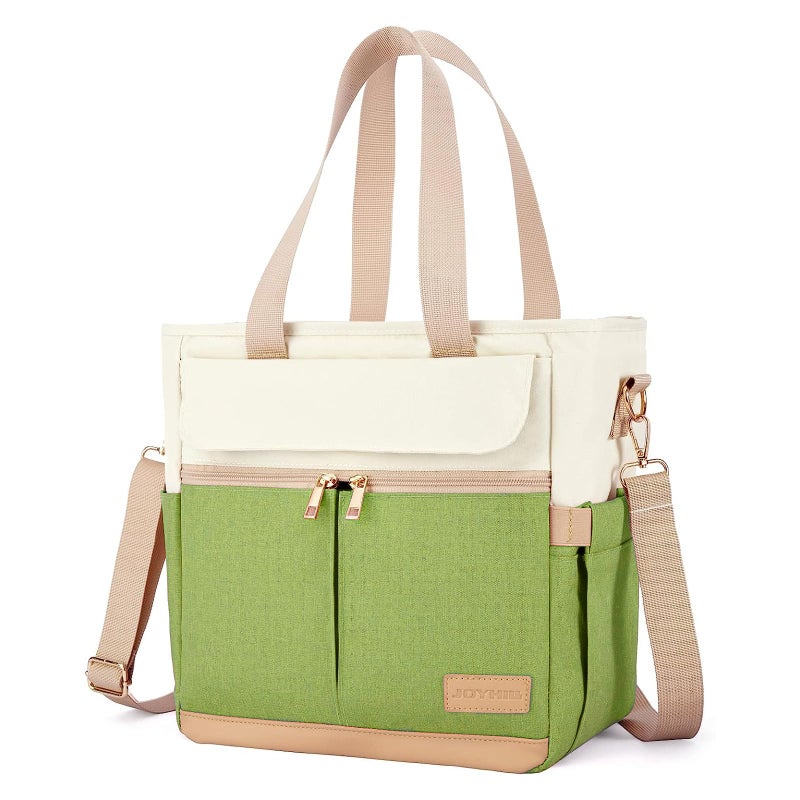 JOYHILL Lunch Bag for Women Lunch Tote Leakproof Insulated Lunch Box with Shoulder Strap Adult Reusable Lunch Cooler Tote Bags for Work Picnic Camping Beach AVOCADO GREEN - Image 2