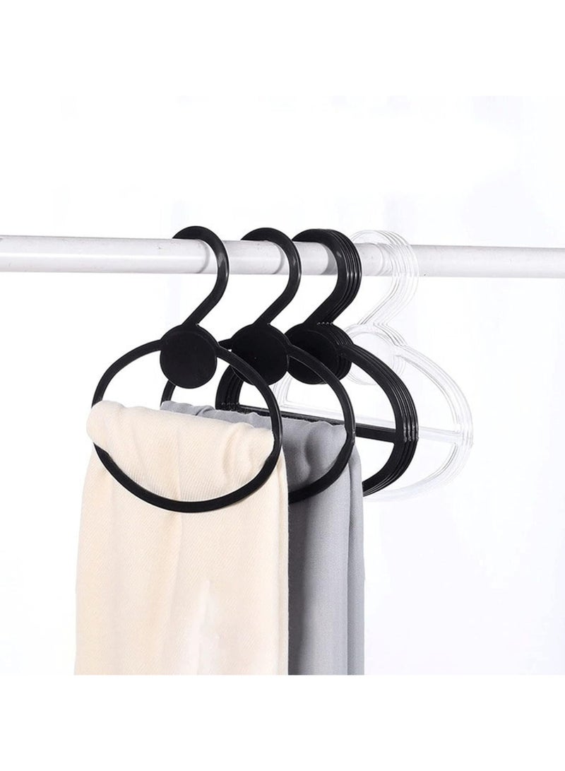 أورتوك 12 قطعة شماعات أوشحة بلاستيكية متعددة الأغراض، منظم أوشحة غير قابل للانزلاق، حامل مناشف حمام، شماعات ملابس موفرة للمساحة، شماعات حجاب سوداء بيضاوية للأوشحة، مناديل رأس لفرز الأوشحة خزانة أوشحة 14x16 سم - Image 4