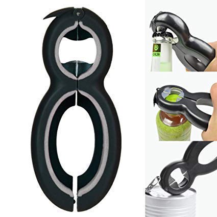 ONSUR ONSUR Opener for Jar Bottle Can Bag Safety Seal Lid Twist Off Seal Gripper Cap Opener Multi Lid Off 8 Shaped Tool Narrow Circle for Soda Bottle and Large for Jar Opening and Cap Opening - Image 1