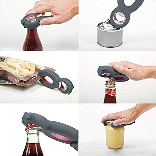 ONSUR ONSUR Opener for Jar Bottle Can Bag Safety Seal Lid Twist Off Seal Gripper Cap Opener Multi Lid Off 8 Shaped Tool Narrow Circle for Soda Bottle and Large for Jar Opening and Cap Opening - Image 2
