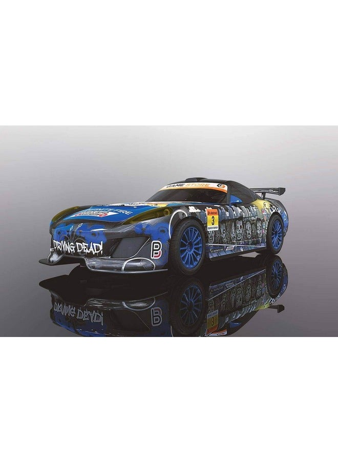 Scalextric Team Gt Zombie 1:32 Slot Race Car C3959 Black & Blue  - Image 3