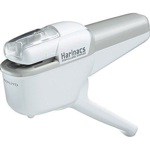 Kokuyo Stapleless Stapler, Harinacs Handheld Staple-Free, Up to 10 Sheets No Staple Binding, Portable Compact Holeless Stapler, White, Japan Import (SLN-MSH110W) - Image 1