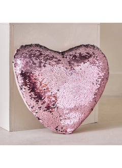 Home Box Flutterby Heart Sequin Cushion 32 x 11 x 32 cm  - Image 1