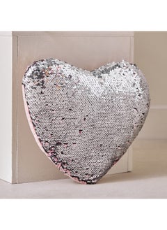 Home Box Flutterby Heart Sequin Cushion 32 x 11 x 32 cm  - Image 2