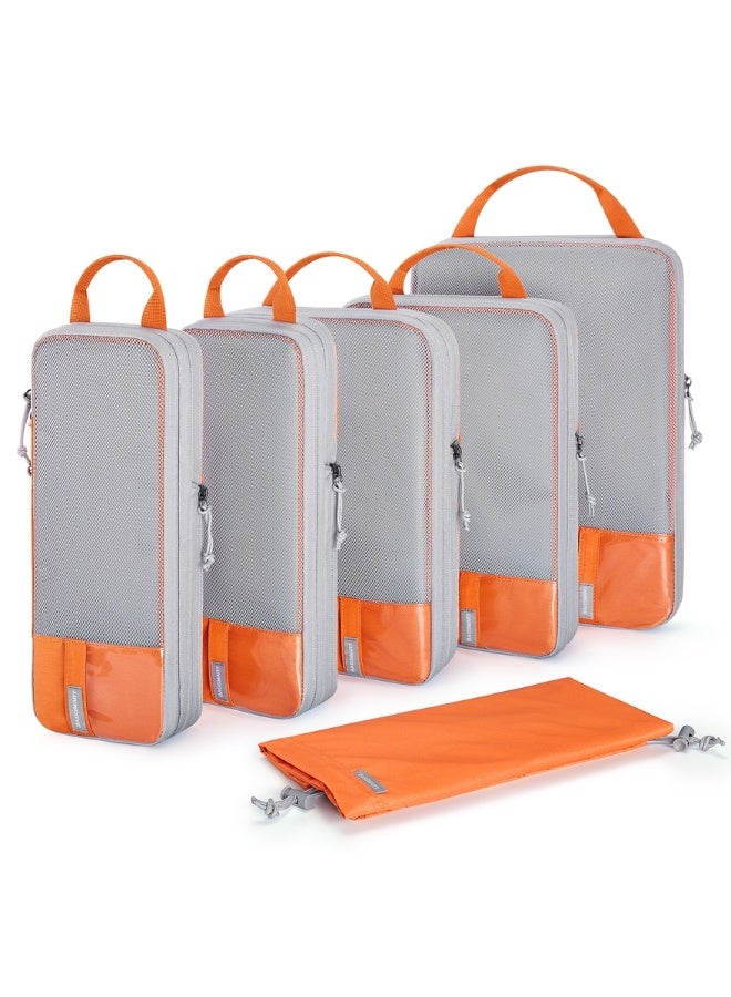 BAGSMART Orange Compression Packing Cubes - Image 1