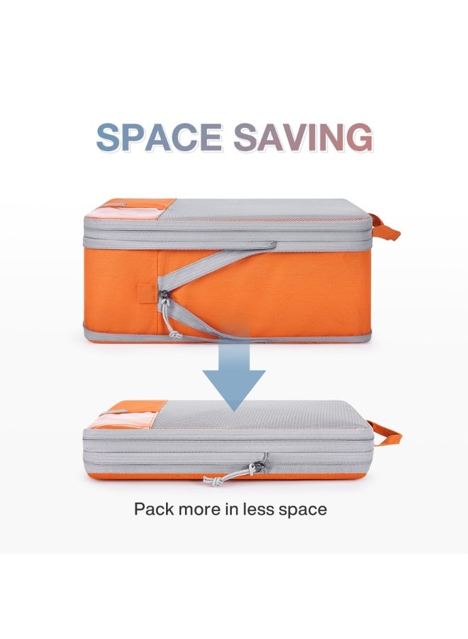 BAGSMART Orange Compression Packing Cubes - Image 4