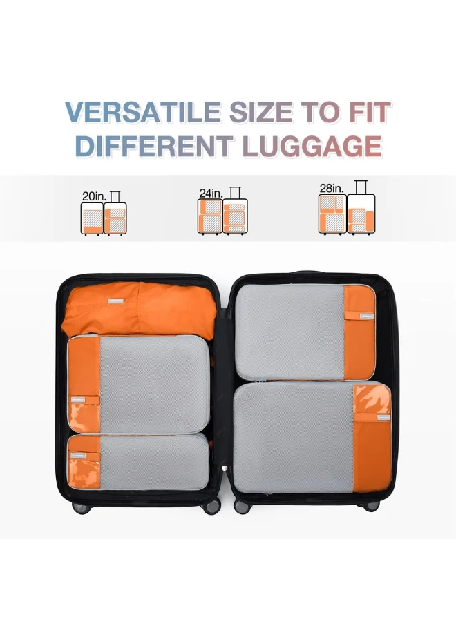 باج سمارت BAGSMART Orange Compression Packing Cubes