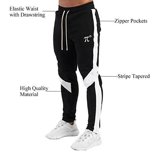 PIDOGYM Men's Track Pants,Slim Fit Athletic Sweatpants Joggers Trousers with Zipper Pockets Black - Image 5