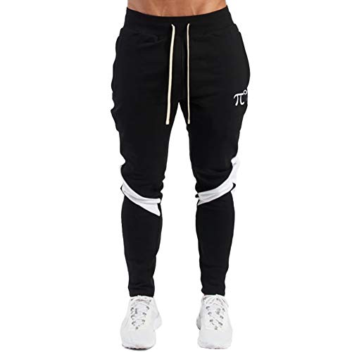 PIDOGYM Men's Track Pants,Slim Fit Athletic Sweatpants Joggers Trousers with Zipper Pockets Black - Image 2