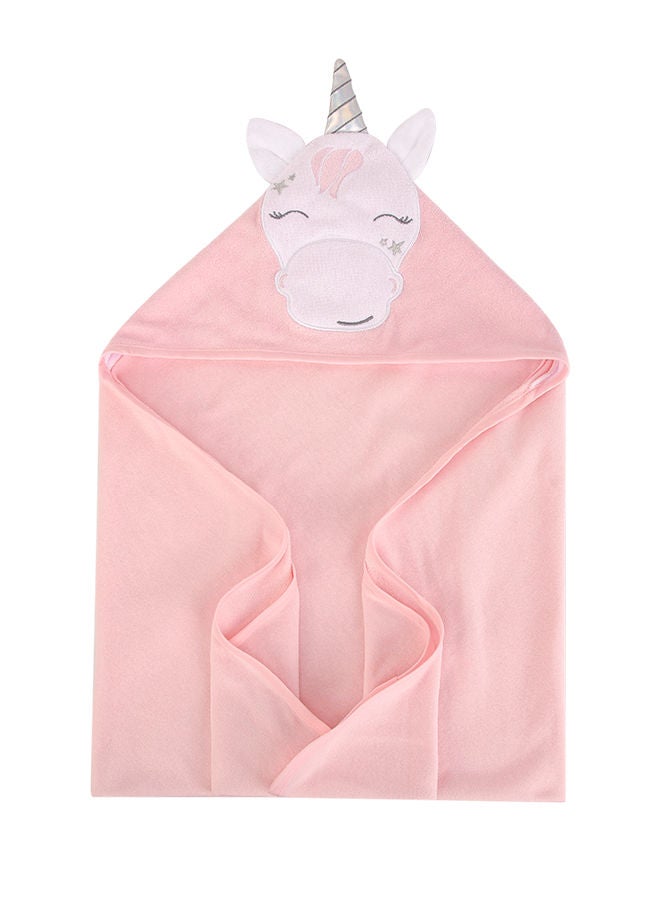 hudson baby Knit Terry Hooded Towel 3 Piece Pink Unicorn - Image 4