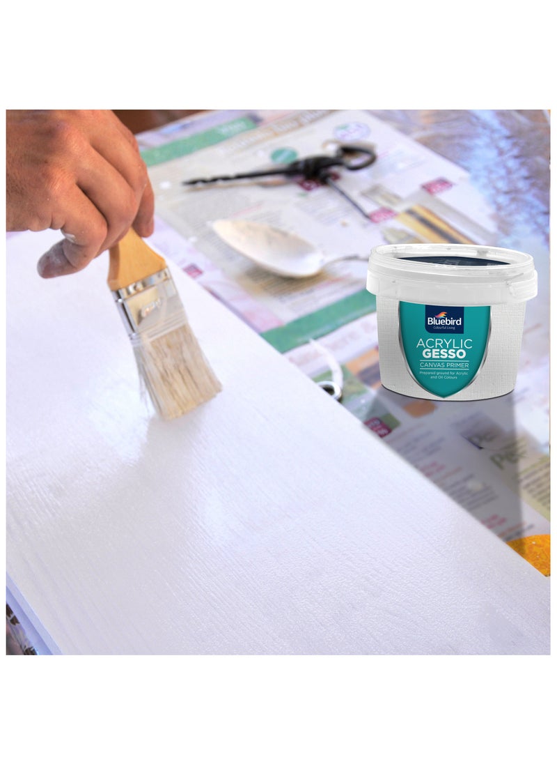 Bluebird  - BLUEBIRD Professional Heavy Gesso Primer for Acrylic Painting 150GM Gesso Surface Prep Medium For Acrylic Paint and Oil Paint - Image 1