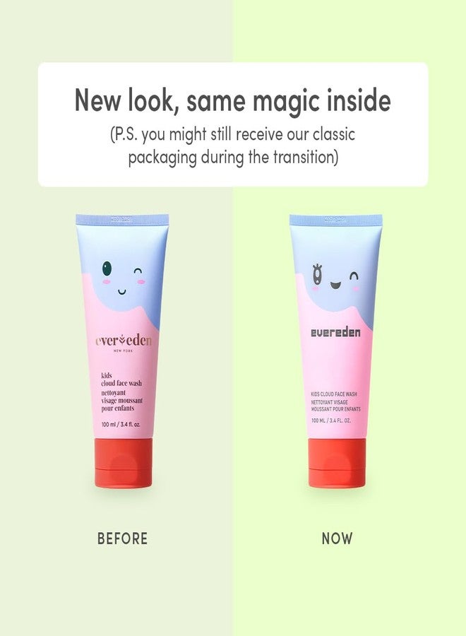 Evereden Kids Cloud Face Wash: Tropical Sorbet, 3.4 fl oz & Kids Face Cream: Cool Peach, 1.7 oz. | Creamy & Fun Skin Care for Toddlers | Easy-to-Use Face Wash & Cream | Non-toxic and Safe Skin Care - Image 2