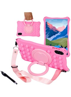 General Case Compatible with Honro Pad X9 11.5 Inch 2023 Kids Soft Silicon 360 Rotating Ring Stand Cover with Should Strap and Pen 
