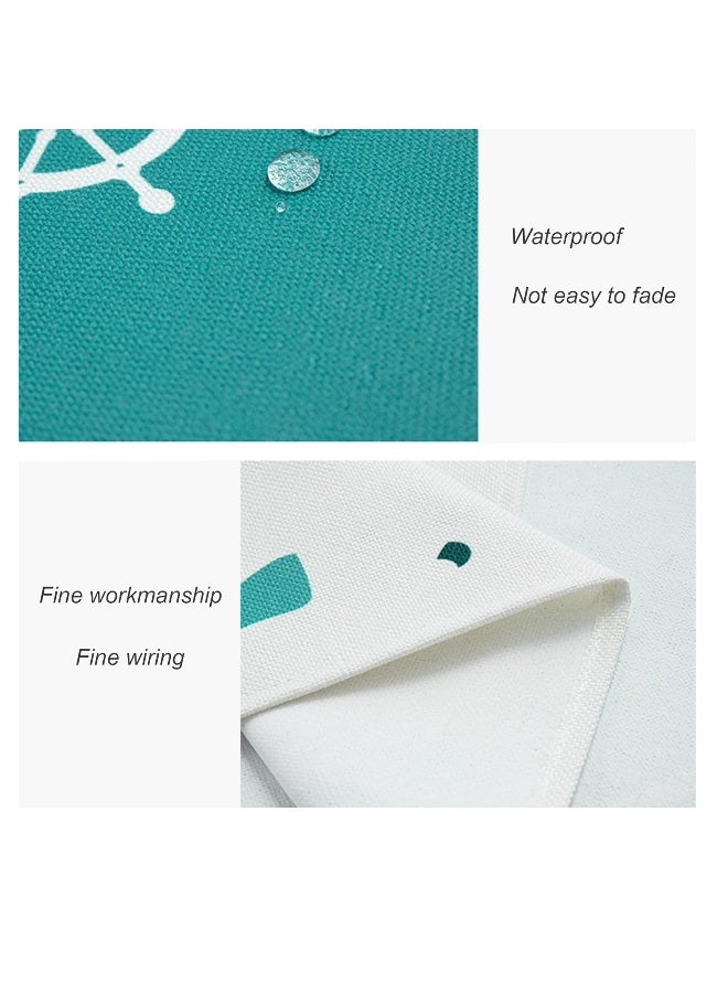 مفرش طاولة مستطيل لعيد الميلاد السعيد ومفرش طاولة للسنة الجديدة، غطاء طاولة لتناول الطعام في المنزل والمطعم والحفلات، مناسب للبوفية والنزهات، مقاس 55 × 87 إنش، مفرش طاولة شجرة عيد الميلاد باللون الأحمر - Image 5