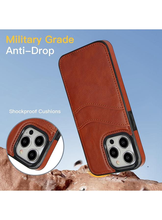 Zaboon Case For iPhone 13 Litchi Leather Skin Card Slots Phone Case - Image 3