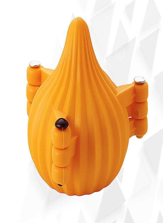 Oc9 Plastic 3 Fold Modak Maker Mould/Laddoo Moulder/Chocolate Modak Shaper Sacha Set for Ganpati, Dussehra, Other Festival (Pack of 1) Orange - Image 1