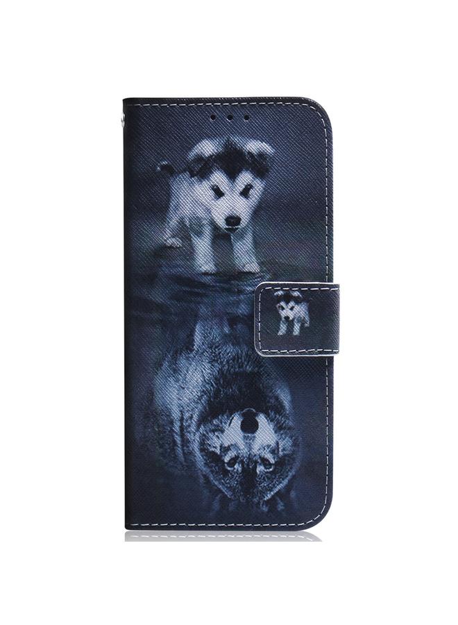 جرين تايجر جراب هاتف Google Pixel 7a من الجلد القابل للطي برسومات ملونة - Image 2