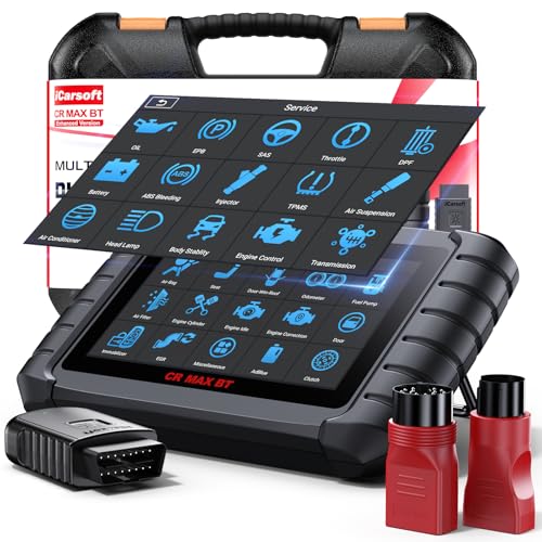 iCarsoft CR Max BT Enhanced Wireless Bidirectional Diagnostic Tool ECU AdaptationTeachin 49 Reset All System Touchscreen Battery Registration ECU Coding OBD2 Scanner with 38Pin 20Pin Adapter - Image 1