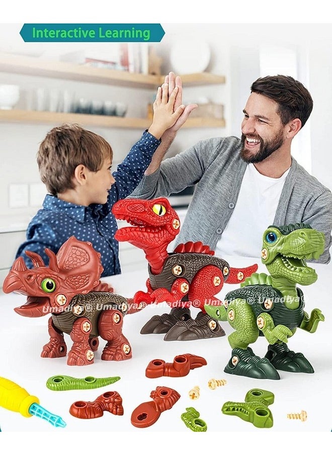 Sky Tech Sky Tech® Dinosaur Toy with Screwdriver Set of 4pcs DIY Kids STEM Toys Take Apart Dinosaur Toys Building Learning Educational Toys for Kids Boys and Girls (Dinosaur-4pcs)  - Image 4